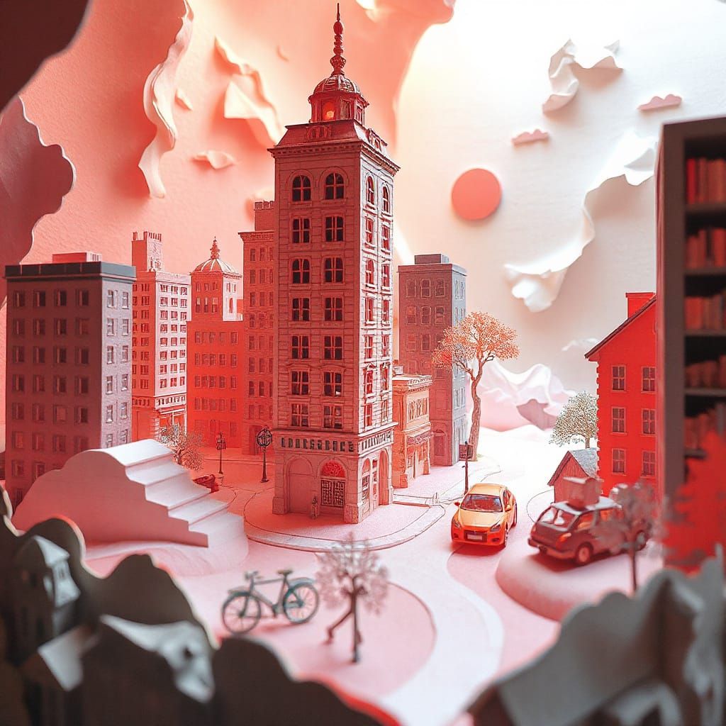Dreamlike Paper Sculpture with Delicate Textures