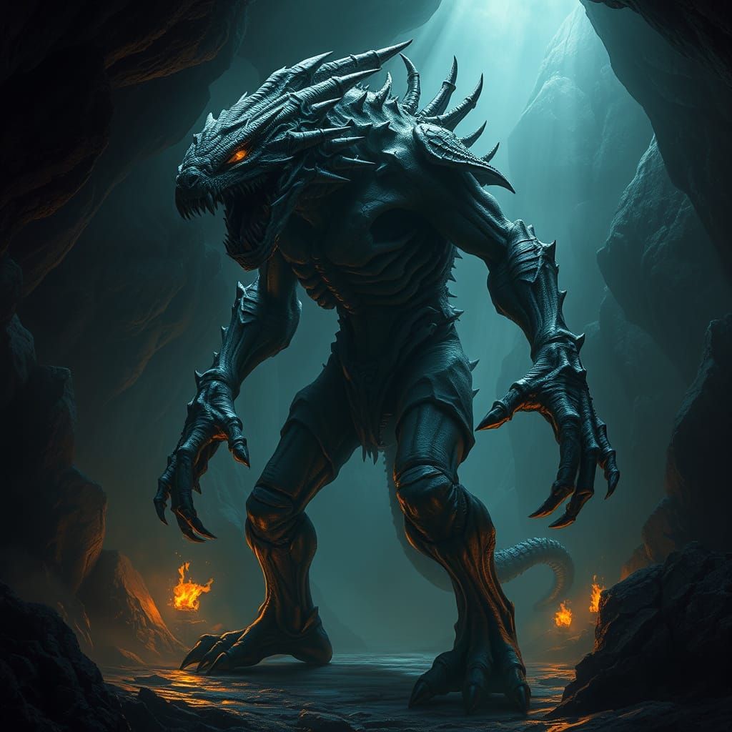 Gothic Horror Raruggi Emerges from Dark Cave