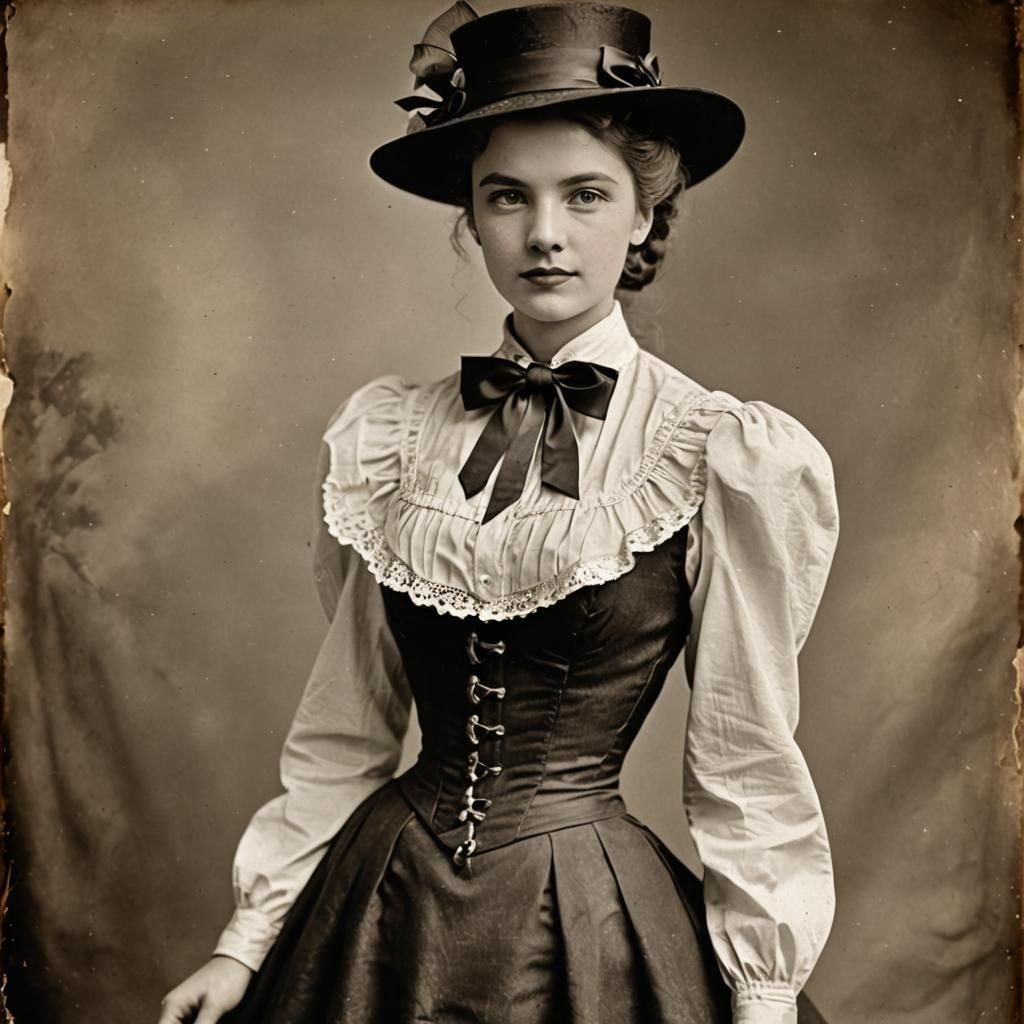19th Century Woman in Formal Attire