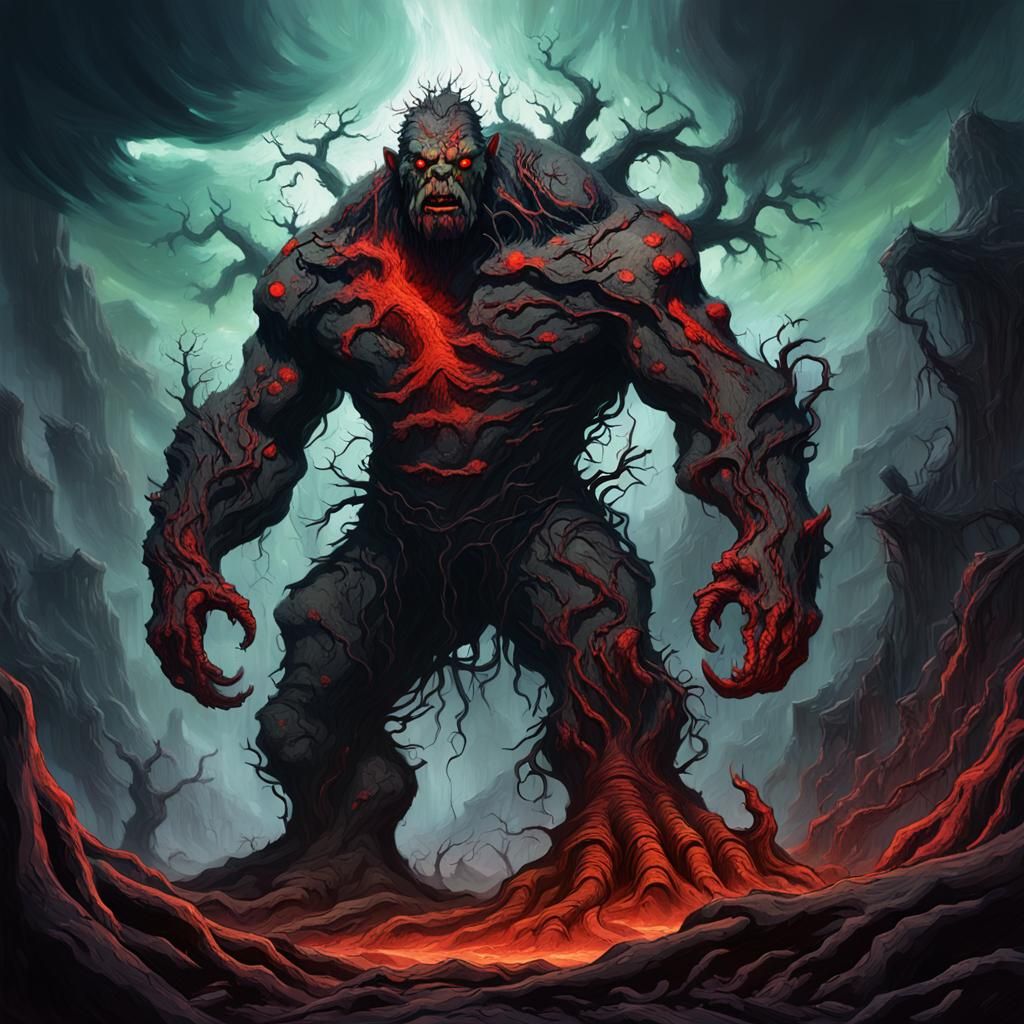 Dark Fantasy Behemoth of Decayed Earth Concept Art