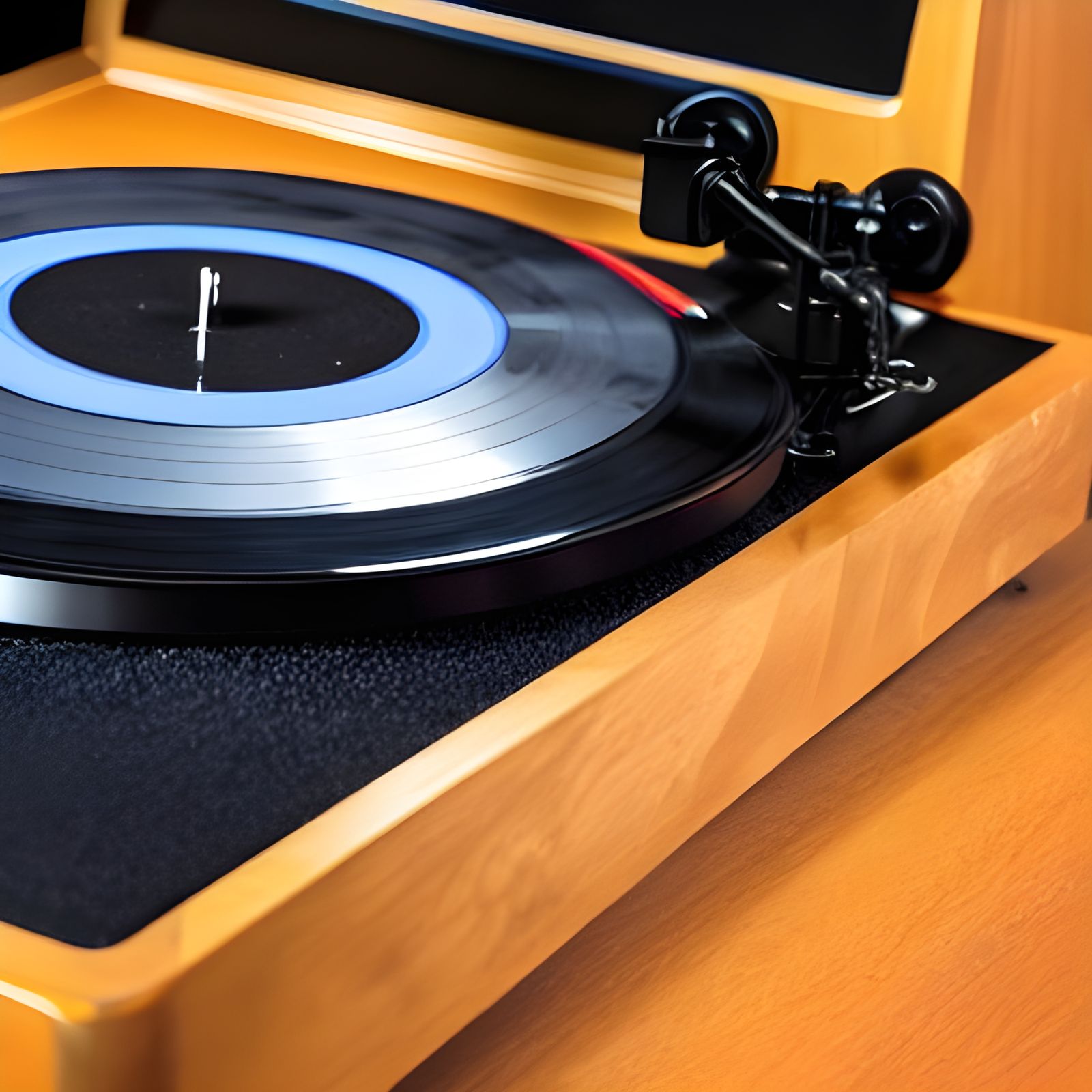 Detailed 8K Matte Painting of a Record Player