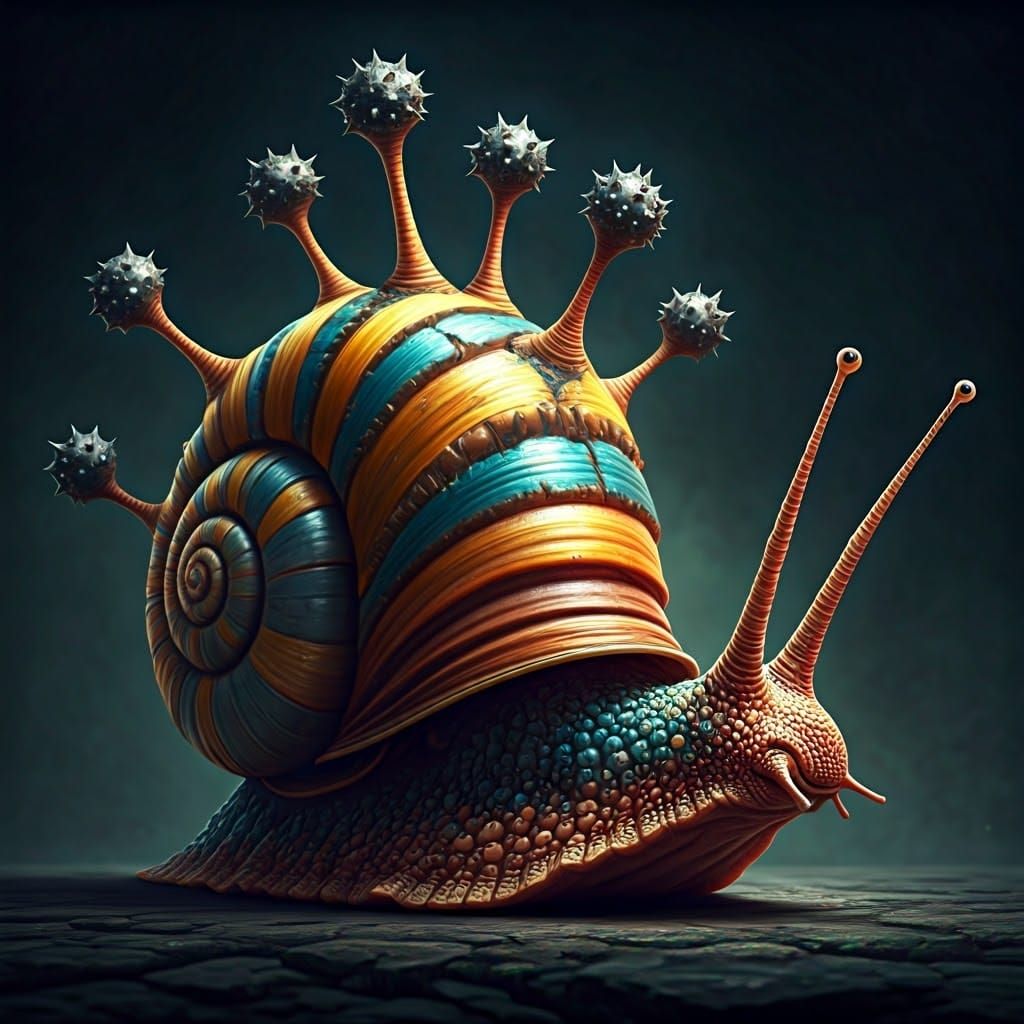 Hyper-Realistic Flail Snail from Dungeons and Dragons