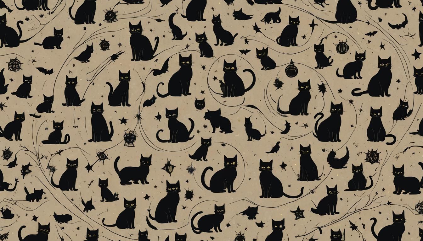 Black Cats' Coven Casting a Spell on Halloween