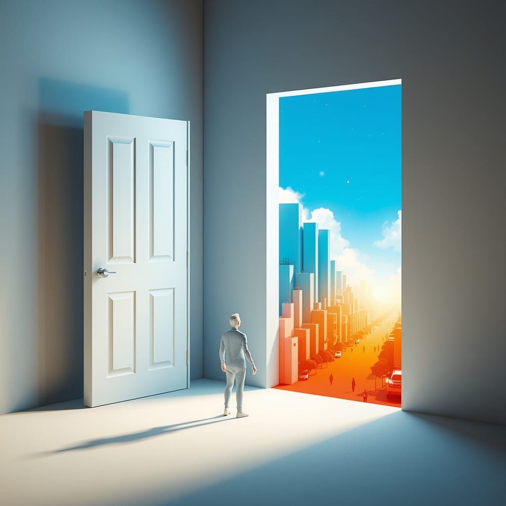 Hope Emerging from Solitude in Vibrant Synesthesia