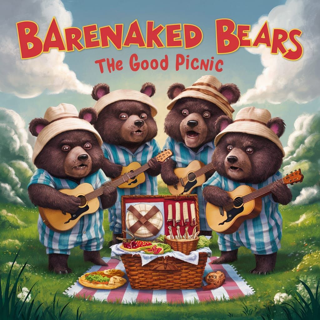 Music cover album title “The Good Picnic" by band The Barena...