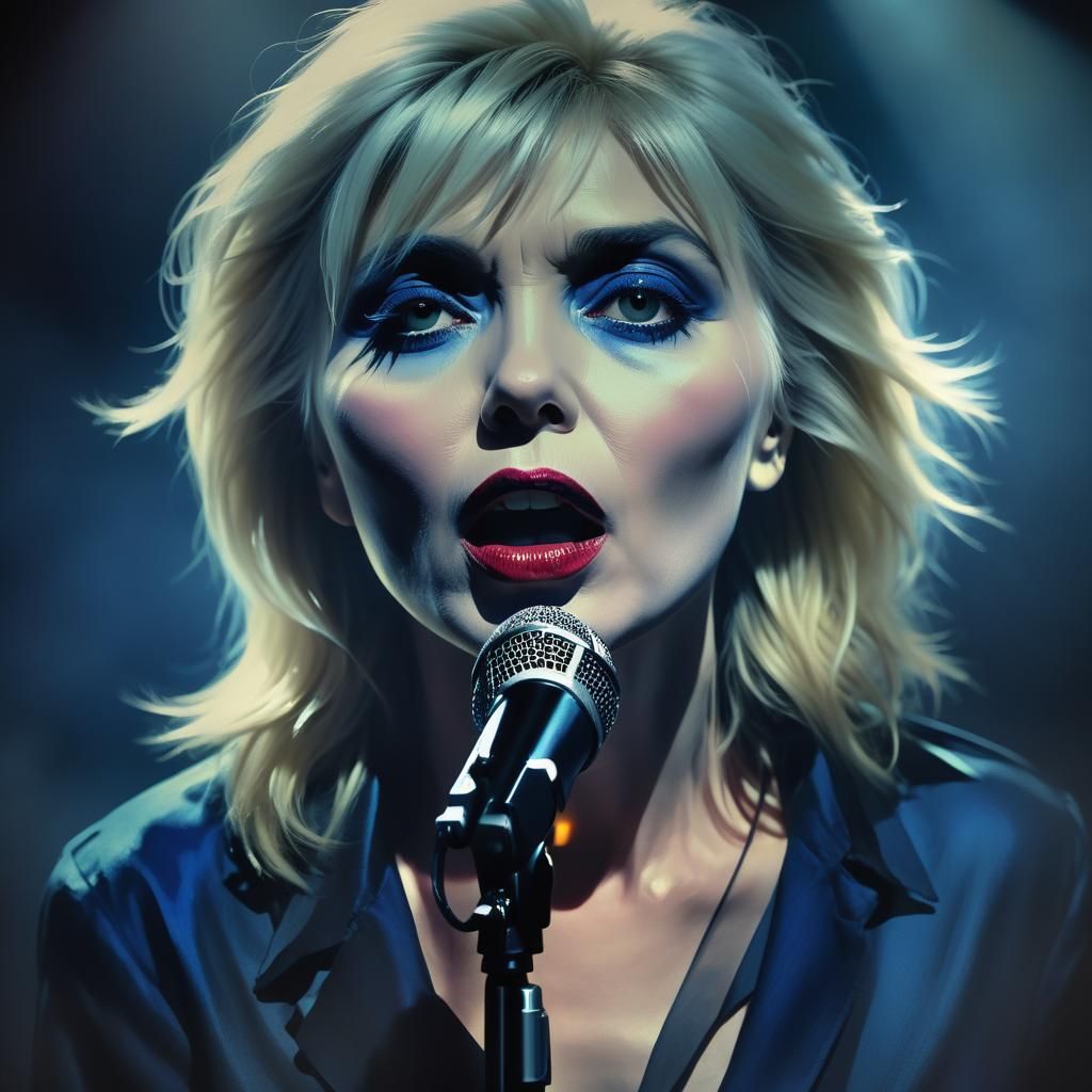Debbie Harry Portrait in Cinematic Expressionism Style