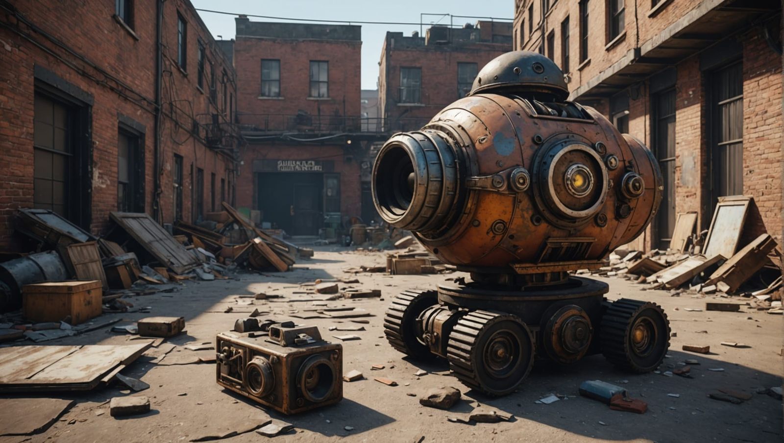 Aetherpunk Sombrero Galaxy with Steampunk Camera