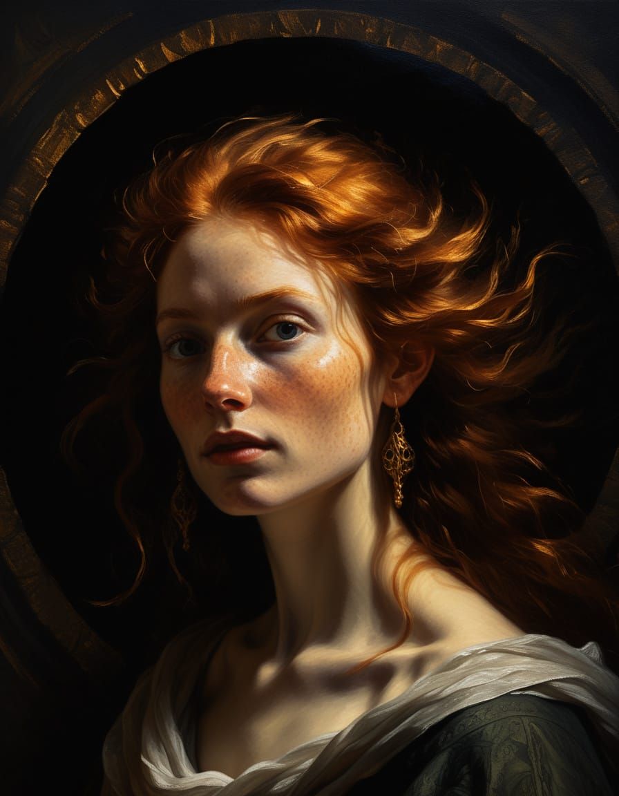 Baroque Elf Woman at Vortex Edge