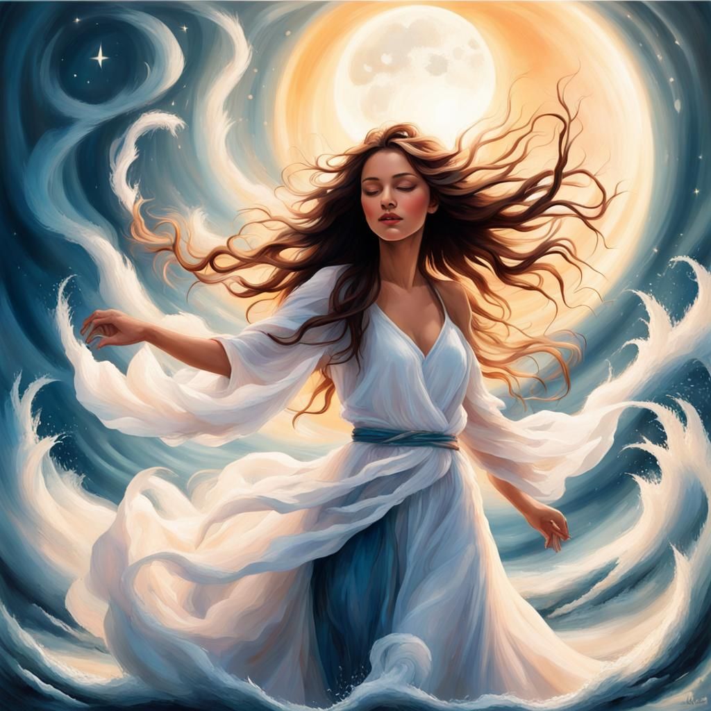 Elemental Woman: Dancing with Sun, Water, Moon, Wind