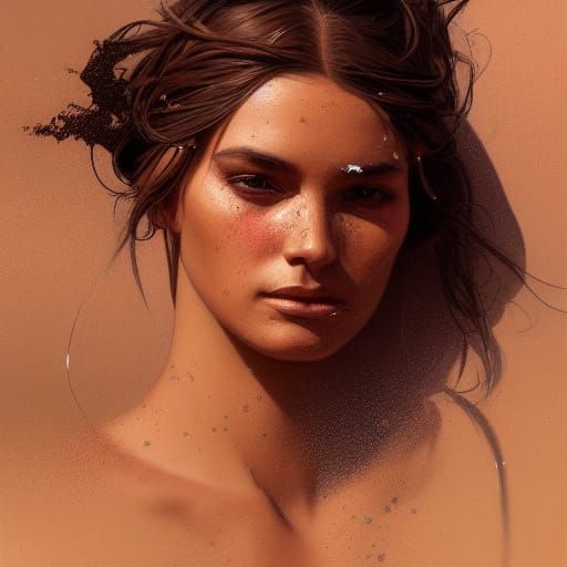 Desert Woman Portrait in Hyperdetailed Digital Art