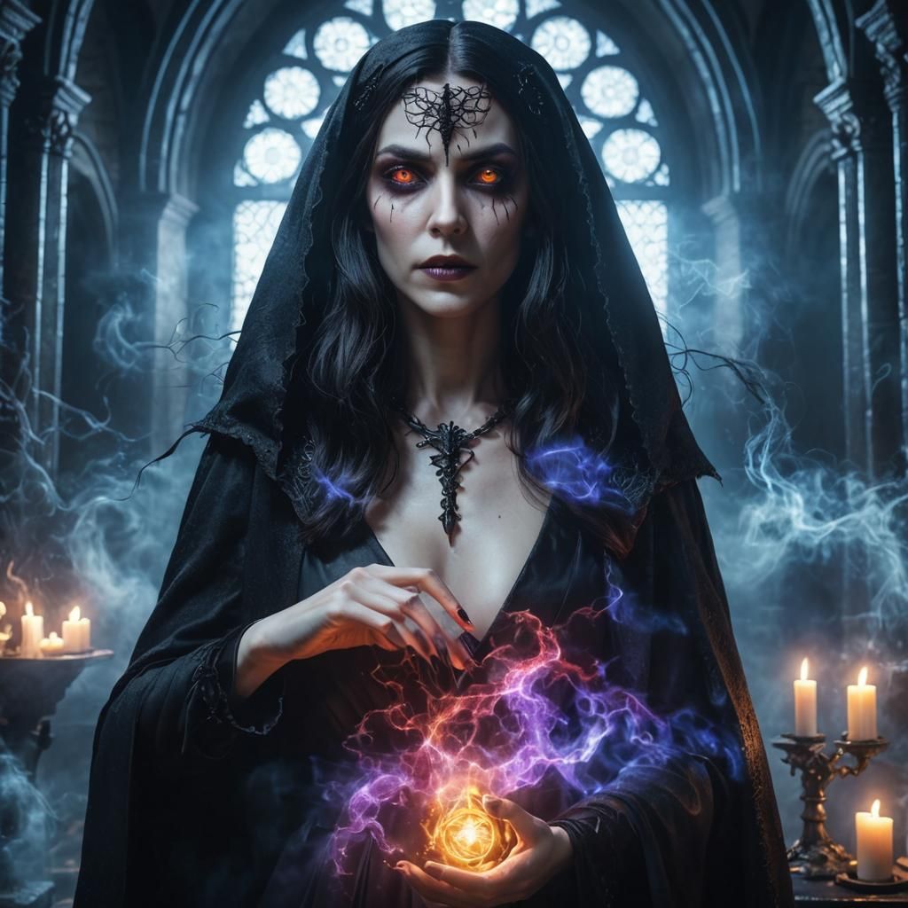 Eldritch Villain Portrait in Dark Academia Style