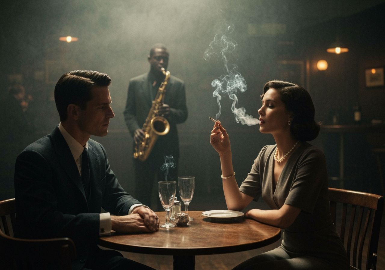 Vintage Jazz Club Scene in Cinematic Style