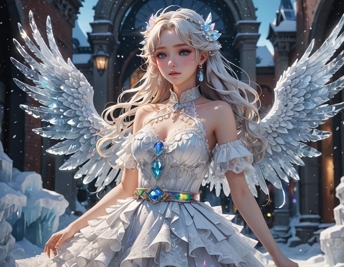 Rainbow Angel in Ice, Anime Art Style