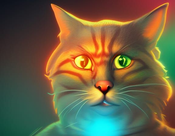 sun dappled cat head and shoulders portrait, 8k resolution c...