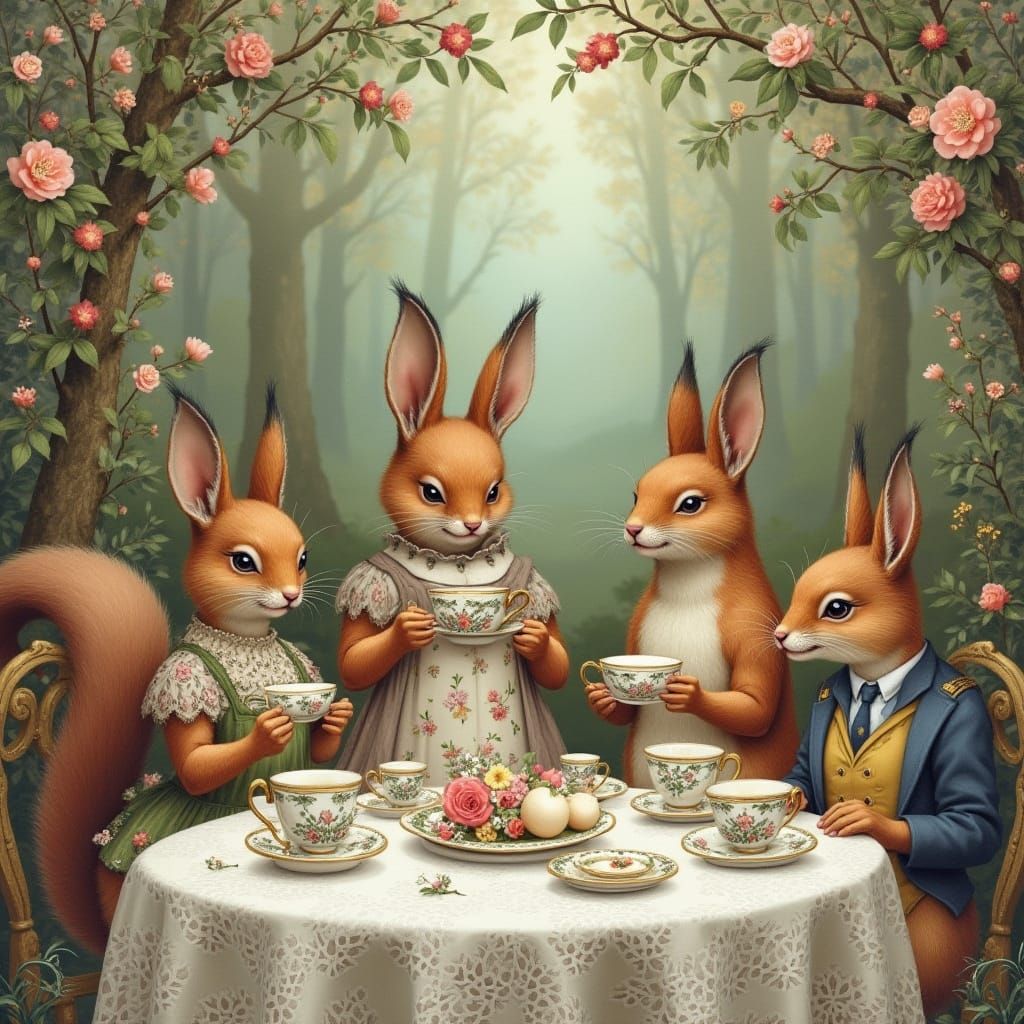 Enchanted Forest Tea Party in Victorian Style