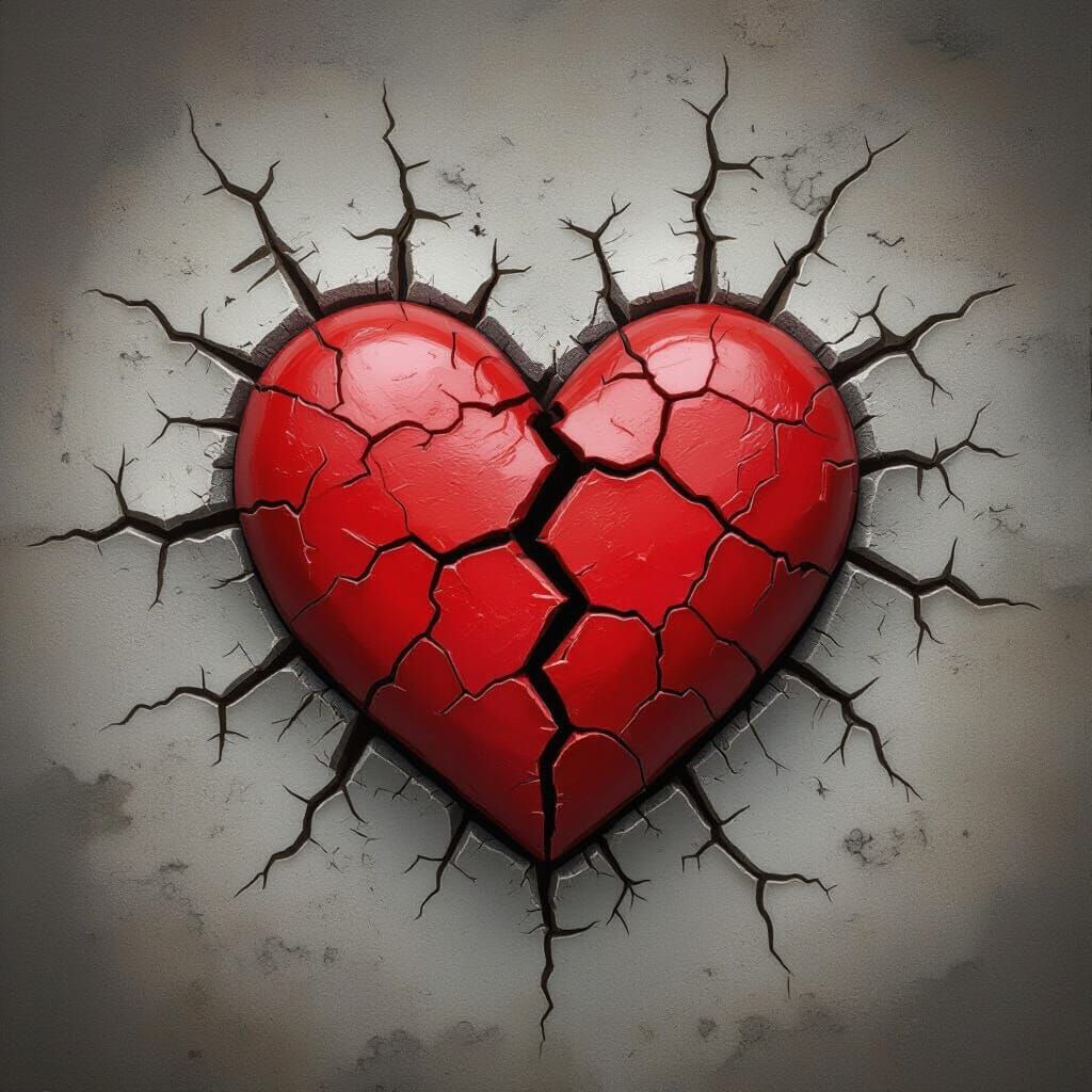 Heartbroken and Sad AI Art