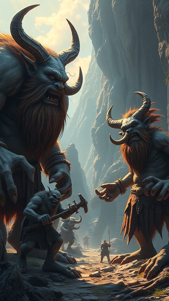 Giants, Trolls, and Ogres: A Photorealistic Gathering