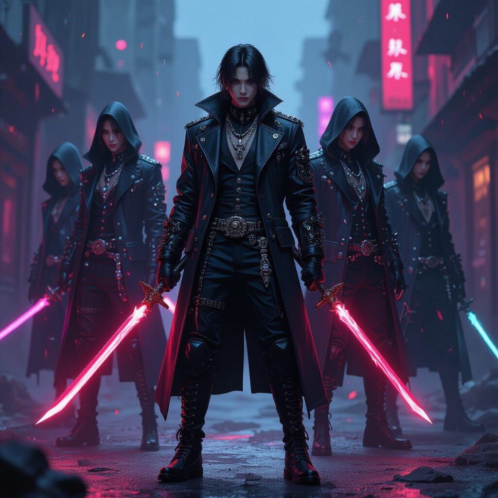 K-Pop Demon Hunters in Gothic Style