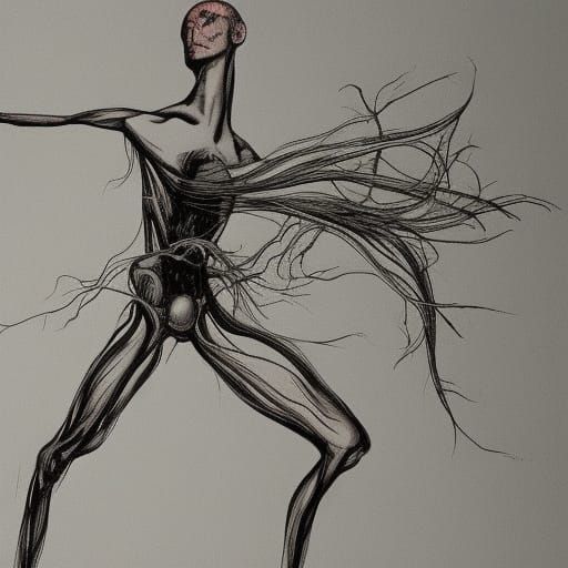 Surreal Nervous System Webbing in Biomechanical Style