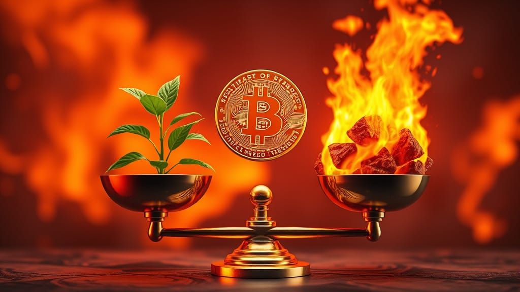 Dramatic Metaphor for Fighting Inflation in 3D Art