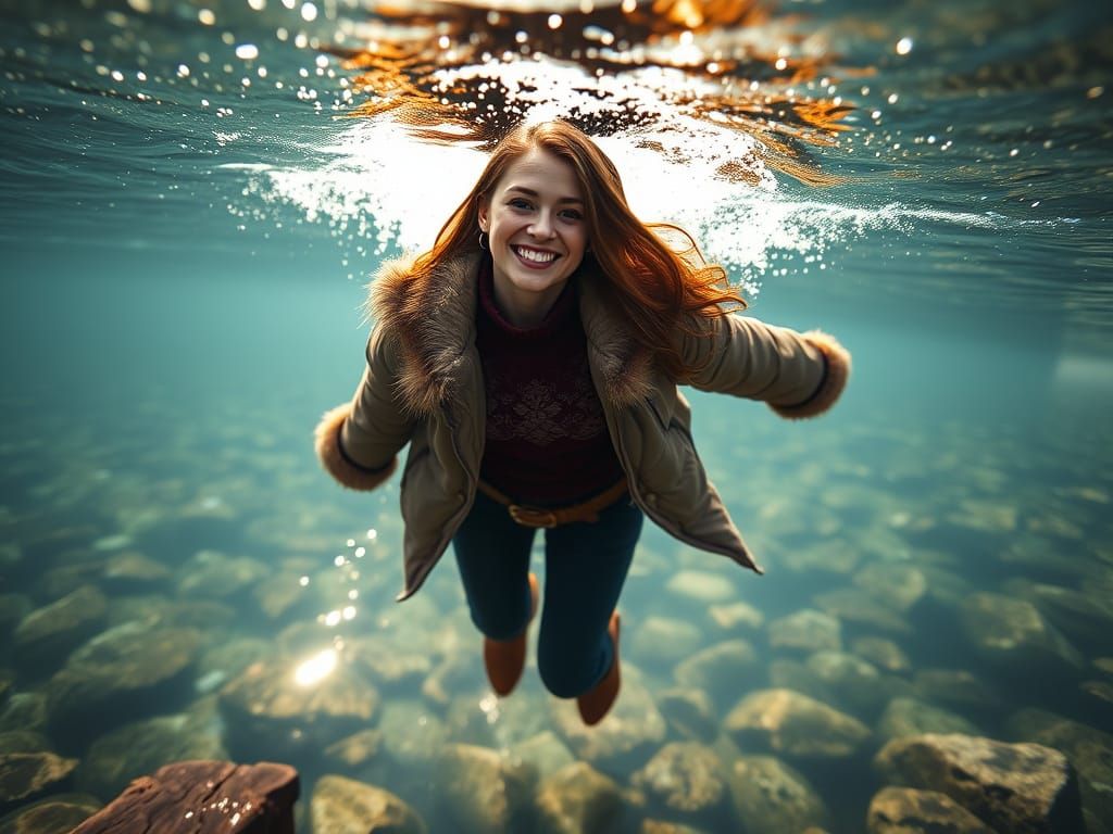 Mischief in the Lake on a Warm Autumn Afternoon