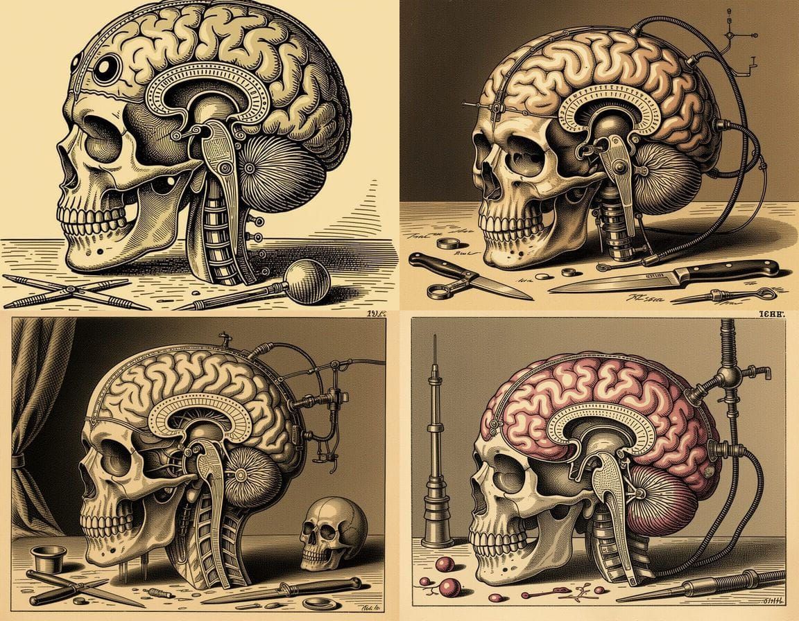 Autopsy of a Homunculus Brain in 19th Century Style