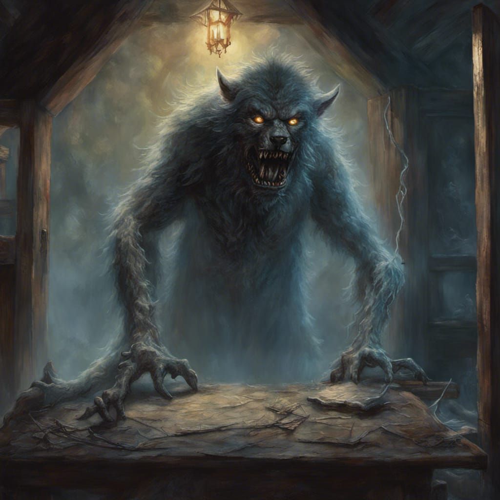 Creepy Monster in Dark Basement: Ethereal Fantasy