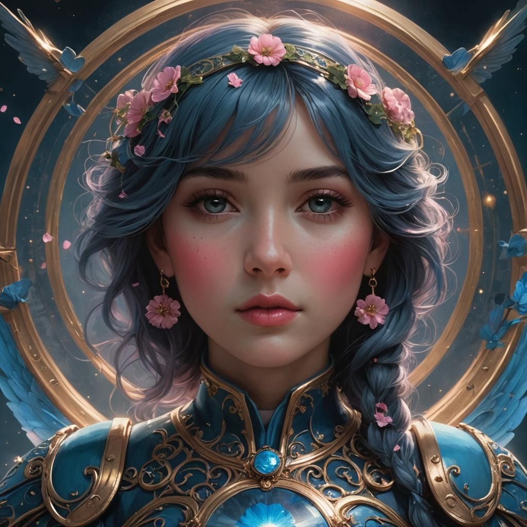 Pink Poppy Angel: AI Generated Image