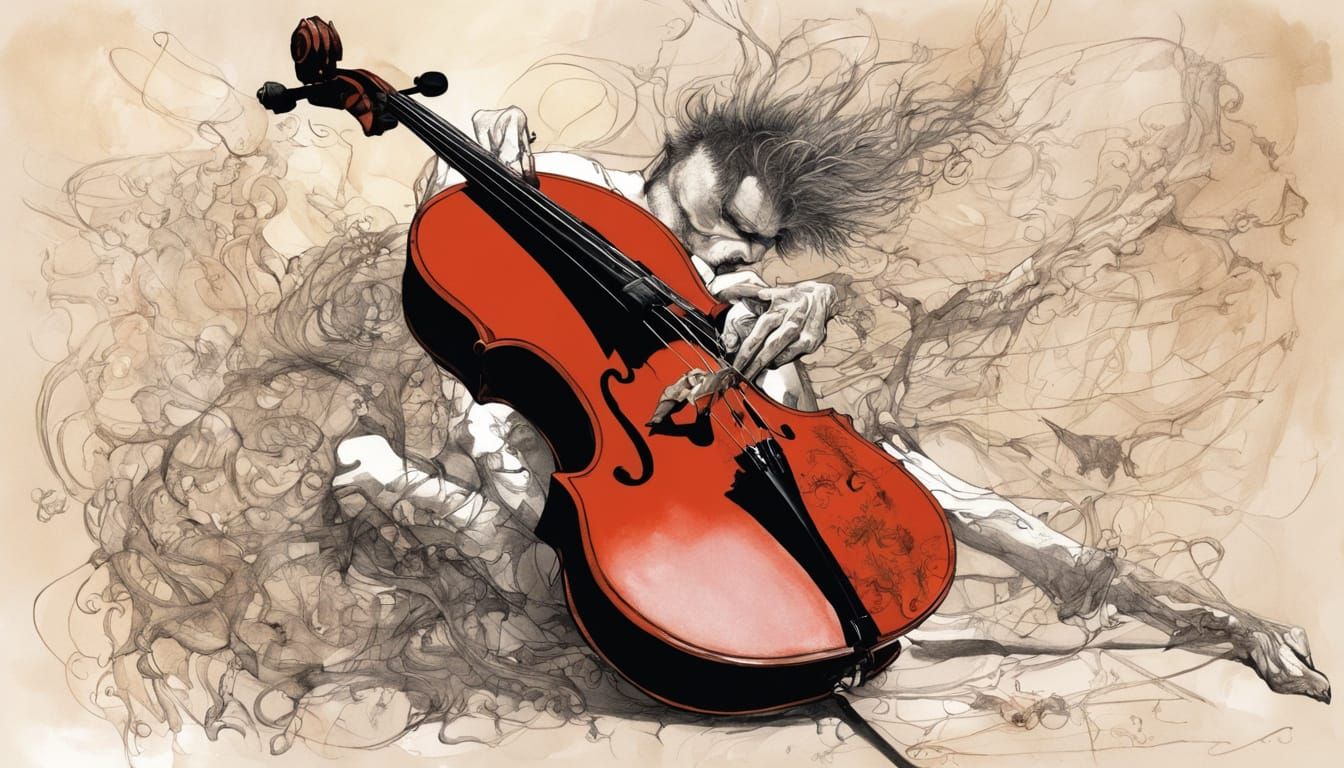 Ethereal Musician with Gemstone Accents