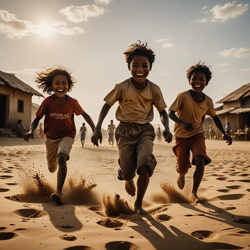 Warmth of Childhood in African Desert Landscapes