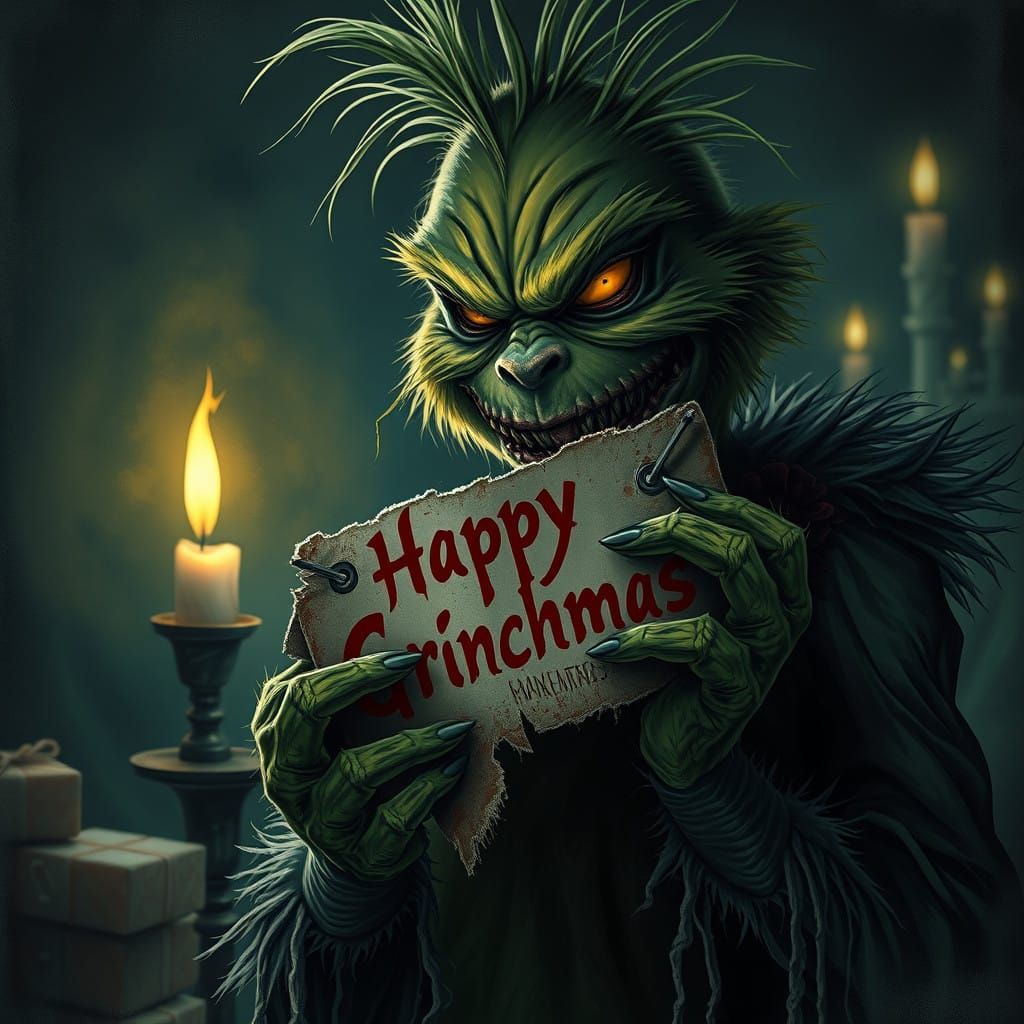 The Grinch's Foreboding Holiday Banner