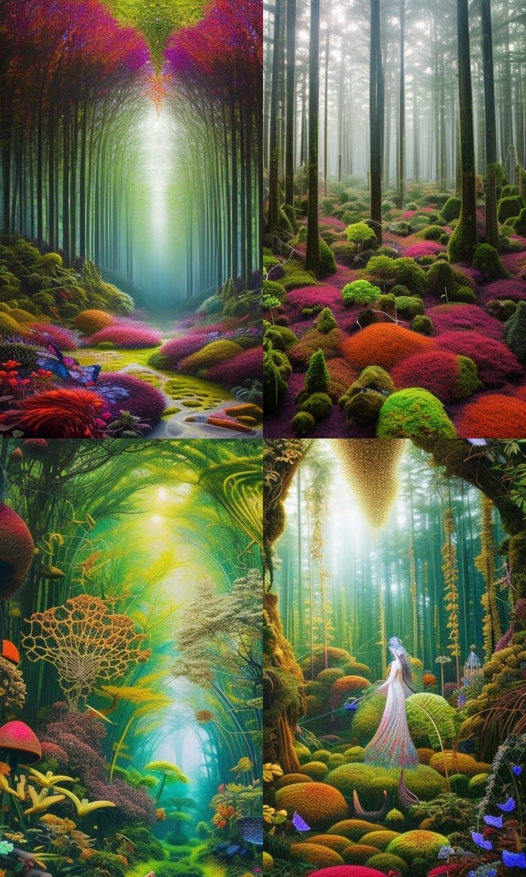 Woman Hacking Mycelium Network in Forest Exposure