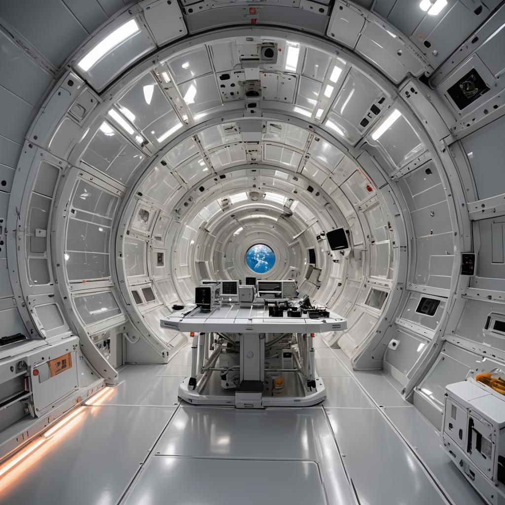 Translucent Polycarbonate Space Station of the Future