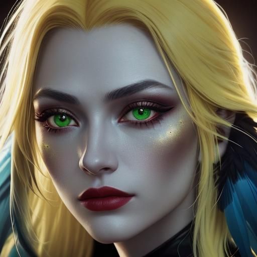 Cinematic Close-Up of Woman with Silver Skin