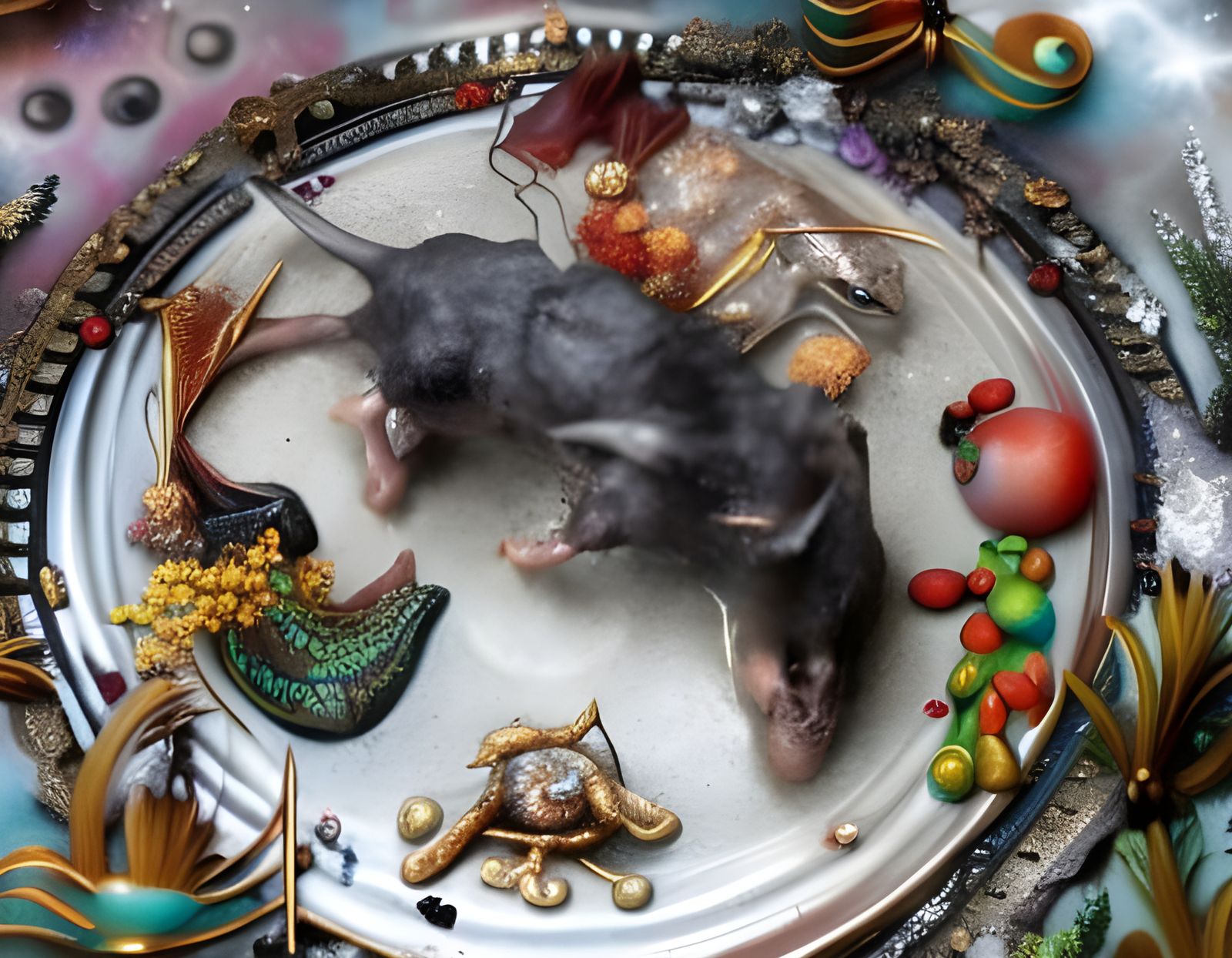 Ethereal Zombie Creature in Hyperdetailed Horror Scene