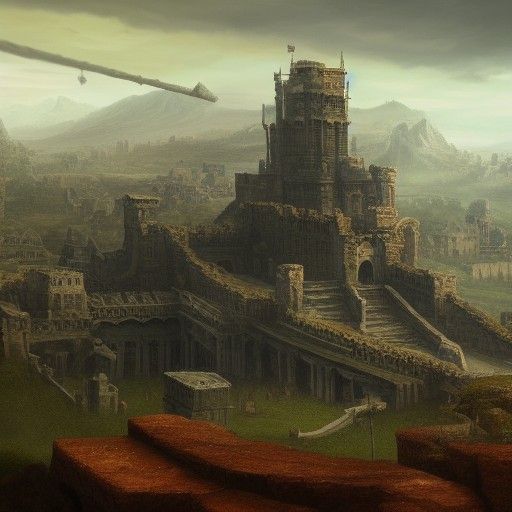 Fantastical Ancient Stronghold Concept Art