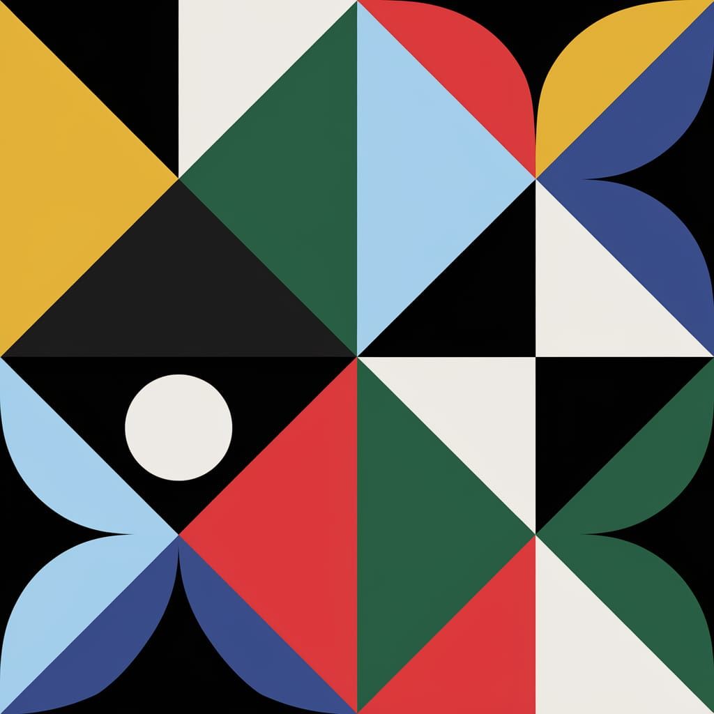 Abstract Geometric Pattern in Vibrant Colors