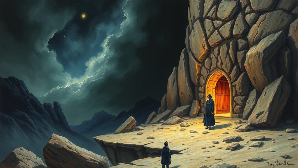 Dark Fantasy Landscape in a Hellish Aesthetic