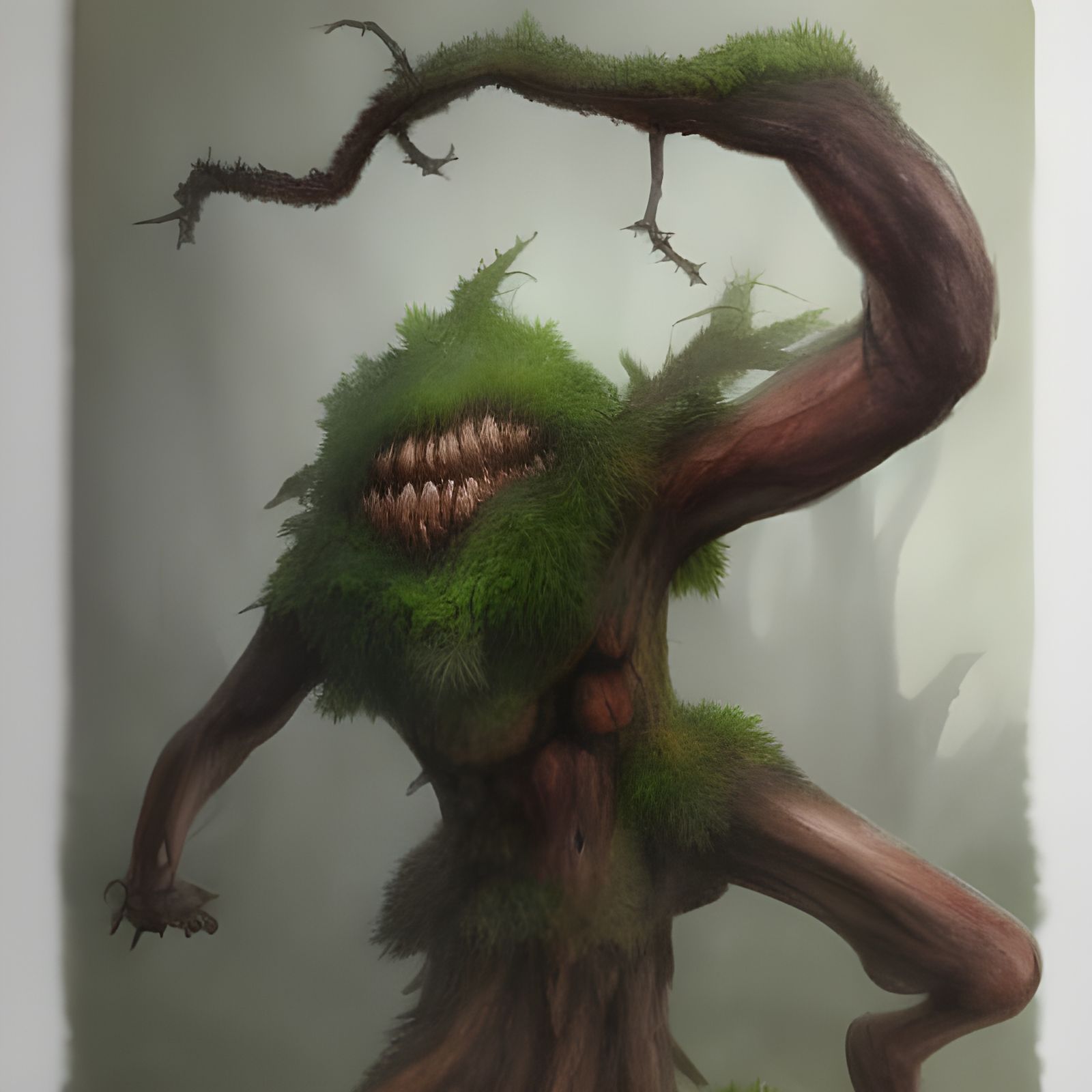 Rotting Mushroom Demon in Oil Painting Style