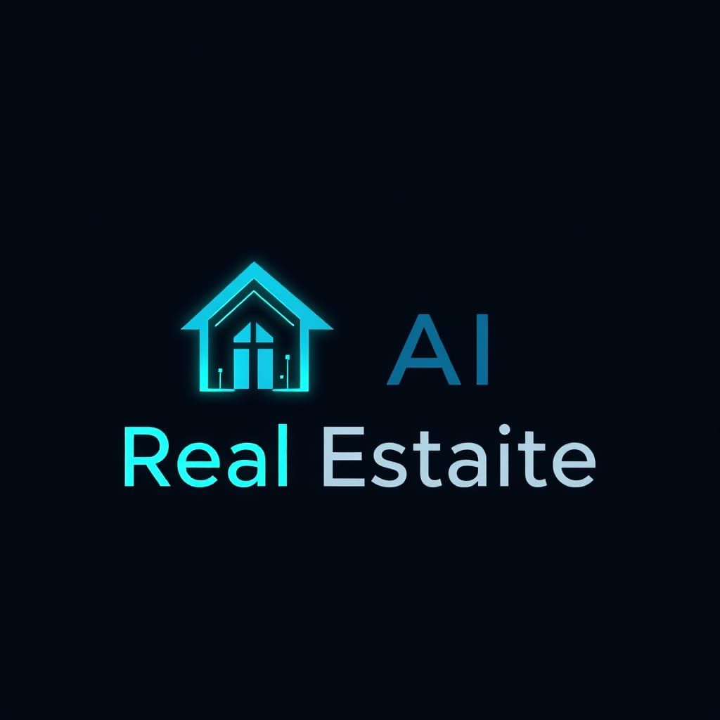 Real EstAIte AI Logo Design: Modern Metallic Innovation