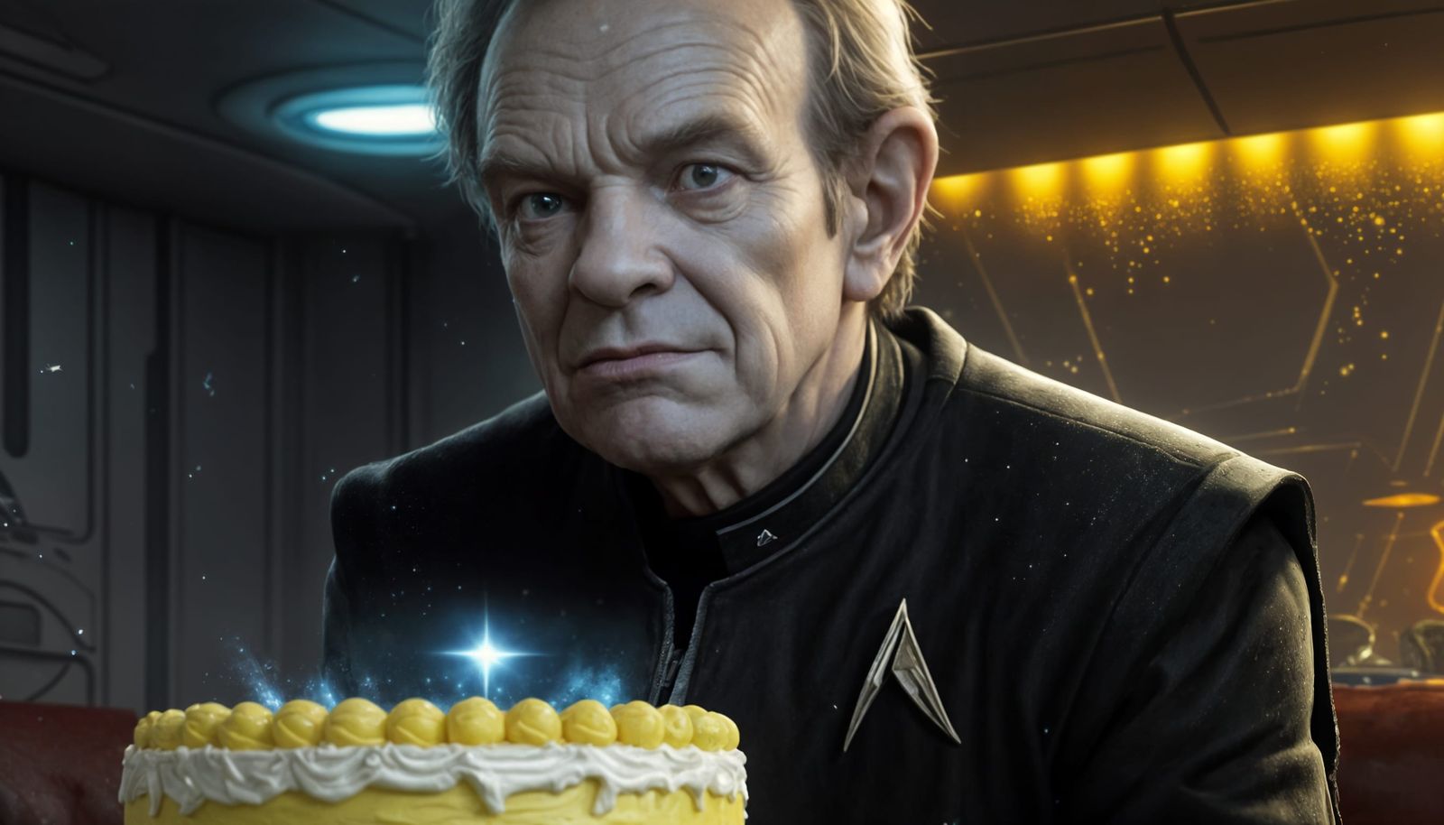 Ethan Phillips Surprised by Star Trek Birthday Cake in Photo...