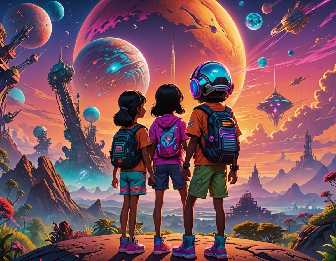 Indonesian Siblings Discover Cybernetic Rig on Alien Planet