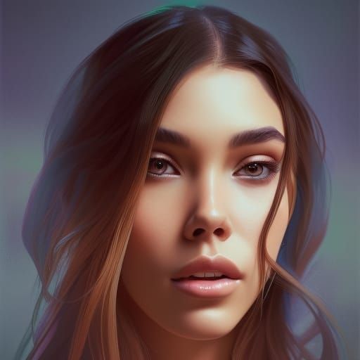 Hyperdetailed Portrait with Dynamic Lighting, Art Nouveau St...