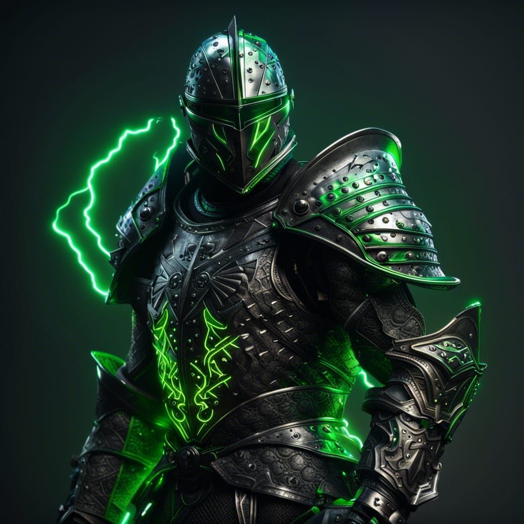 Gothic Medieval Knight in Intricate Armor