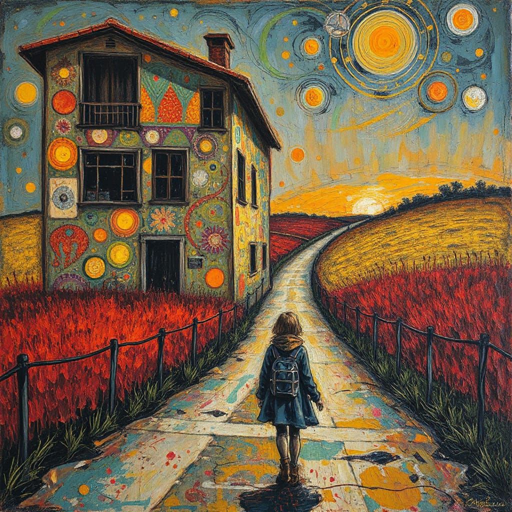 Avant Garde Muse Explores Cosmic Countryside in Bold Oil Pas...