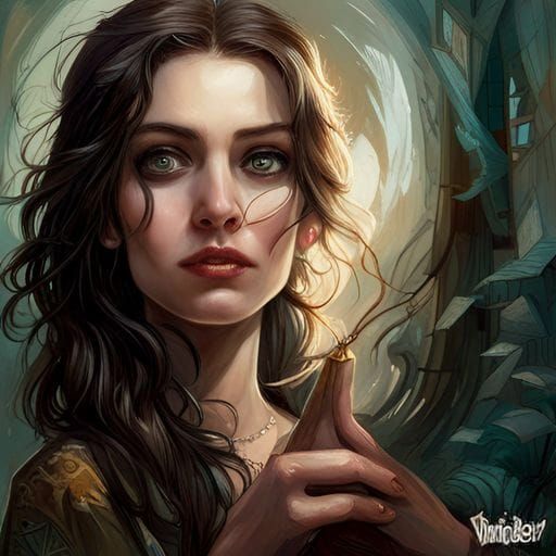 Yennefer Portrait in Digital Art Style