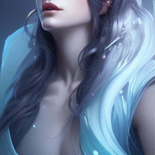 Intricate Ice Queen Portrait in Hyperdetailed Style