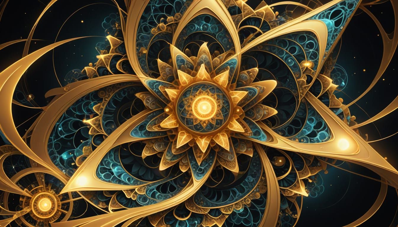 Abstract Physics Visualization: Fractal Tetrahedra and Golde...