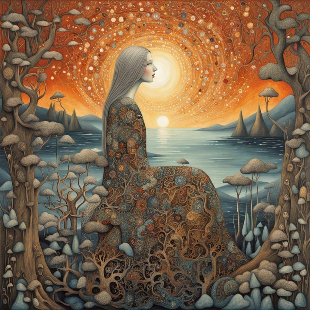 Surreal Fragmented Sculpture in Whirling Spirit Energy