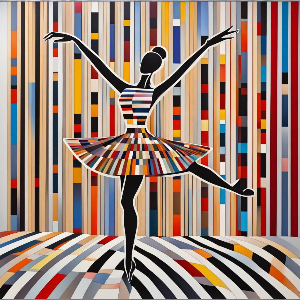 Kinetic Ballerina Dance in Yaacov Agam Style